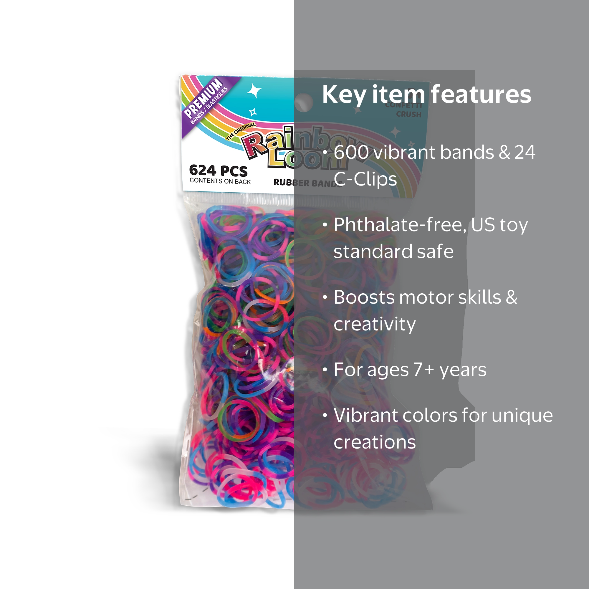 Rainbow Loom Rubber Bands Confetti Crush Mix - Walmart.com