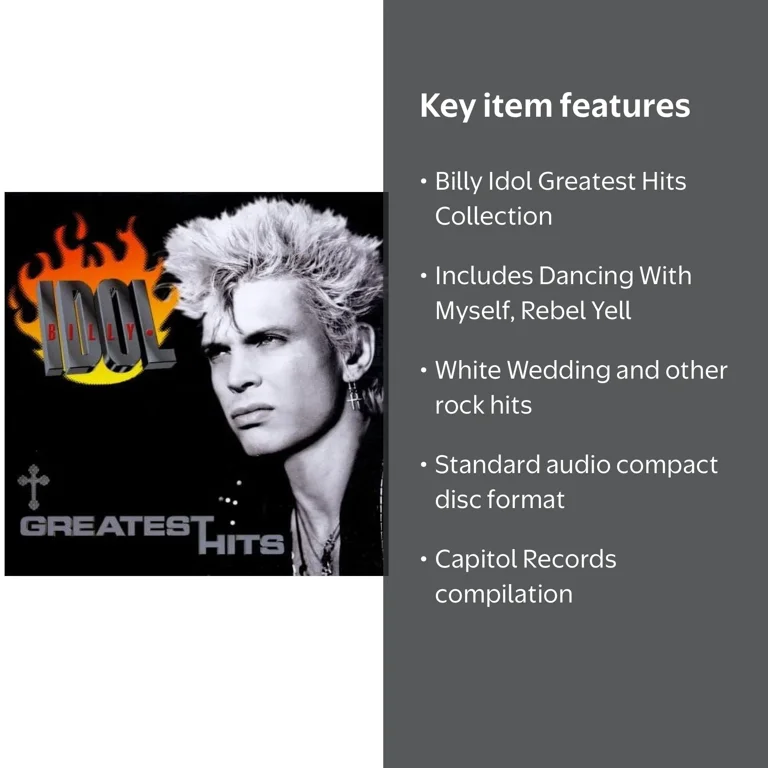 Billy Idol - Greatest Hits - Music & Performance - CD - Walmart.com