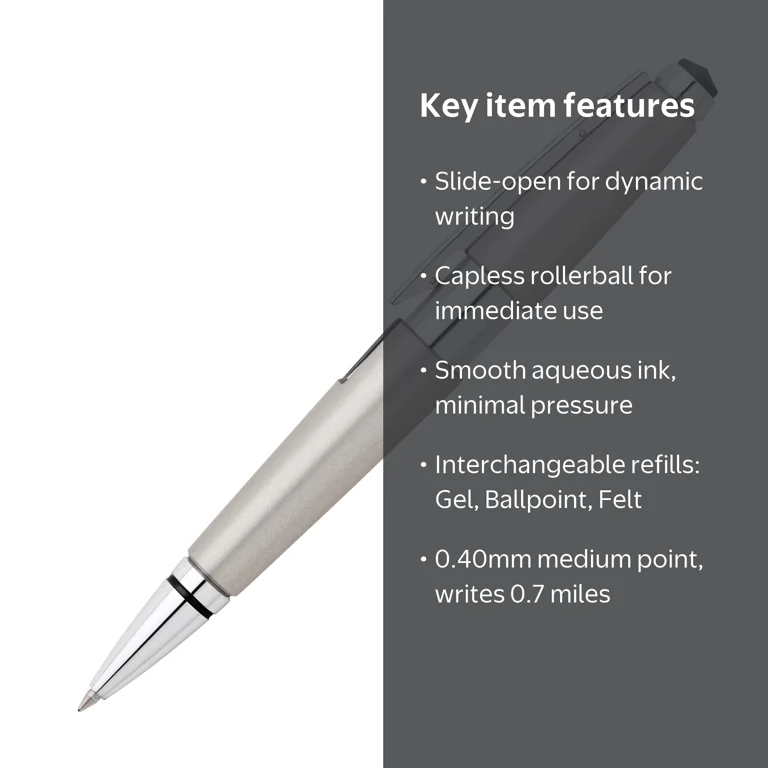 Cross Edge™ Sonic Titanium Gel Rollerball Pen - Walmart.com