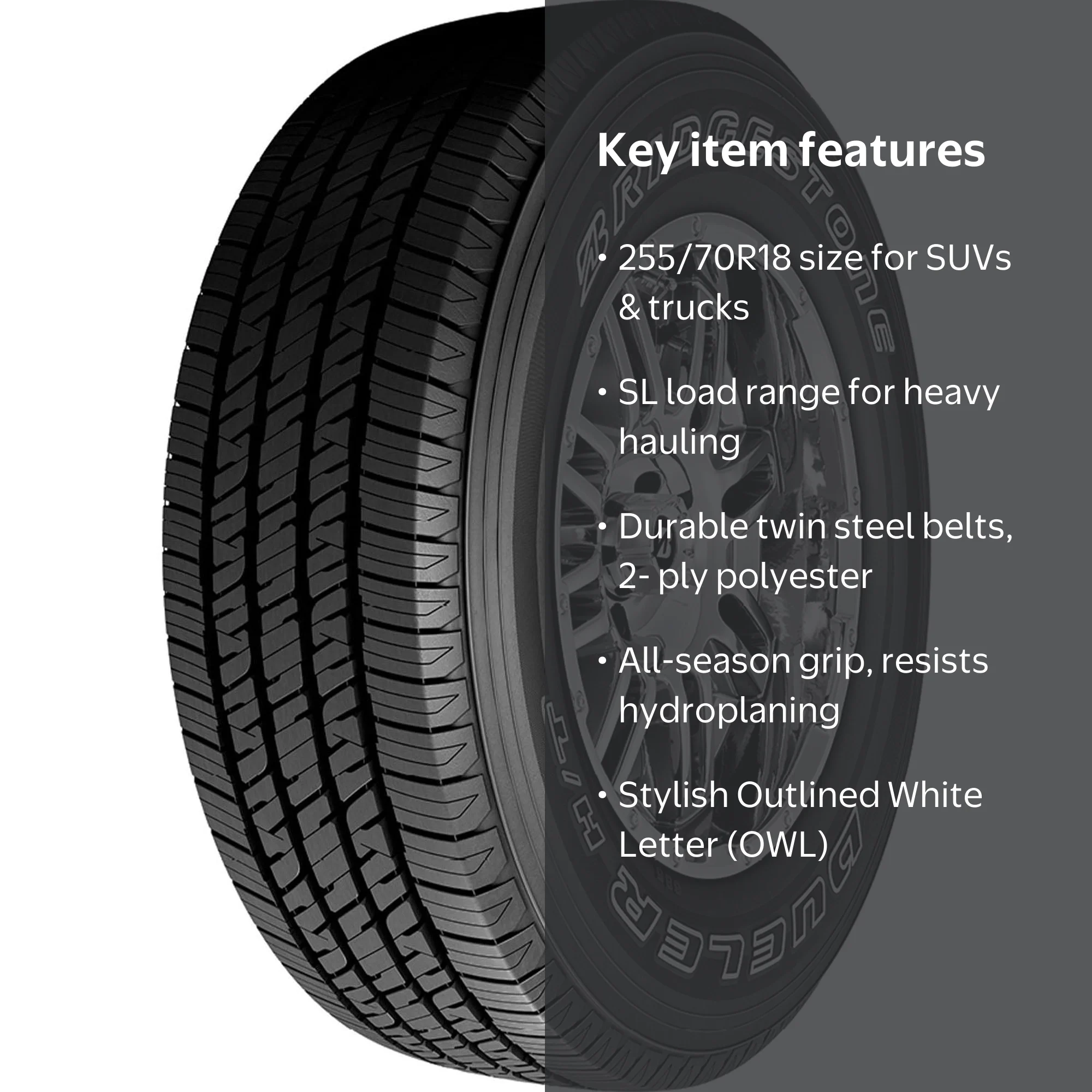 Bridgestone Dueler H/T 685 All Season 255/70R18 113T Light Truck