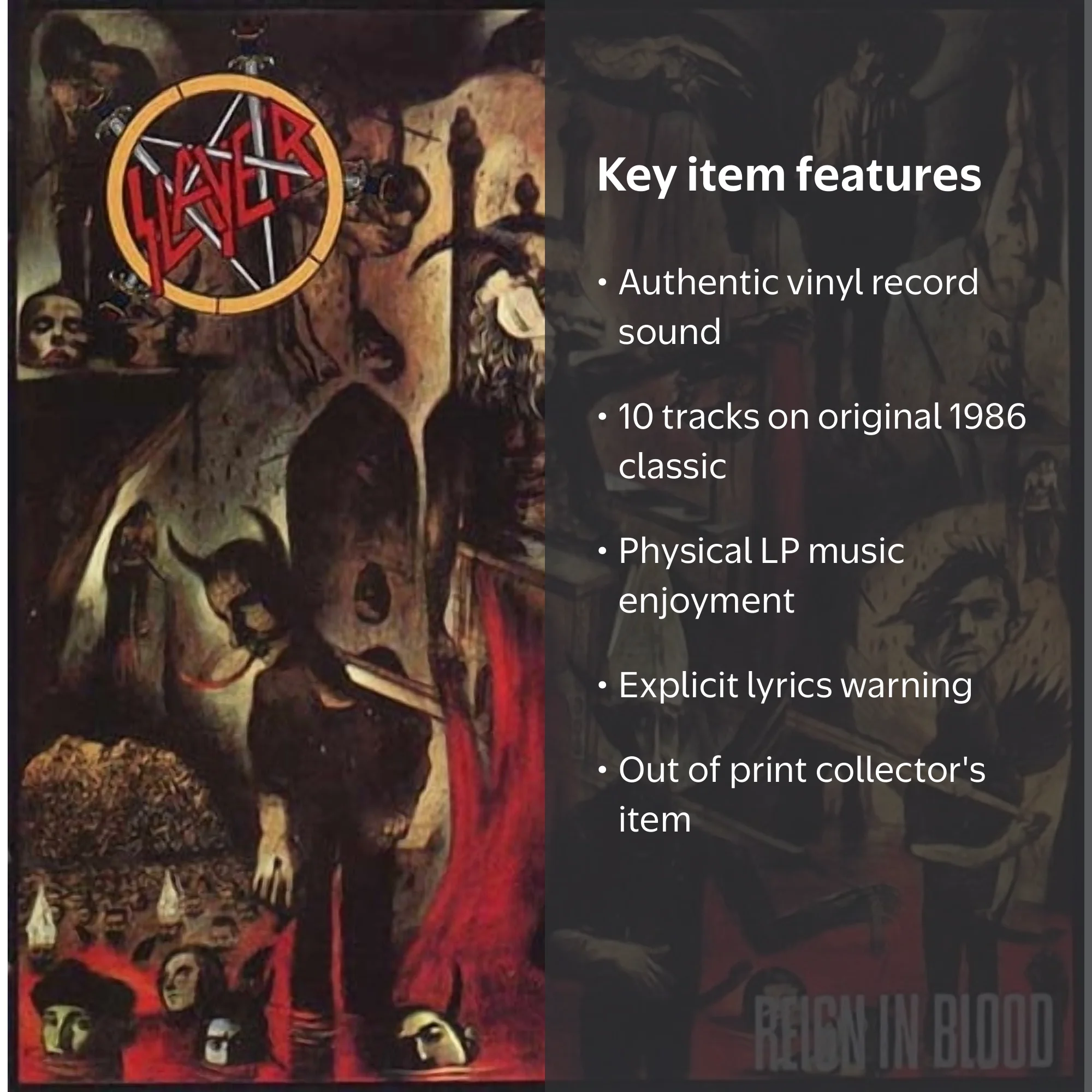 American Recordings, Vinyl, Reign in Blood, 1986 Heavy Metal