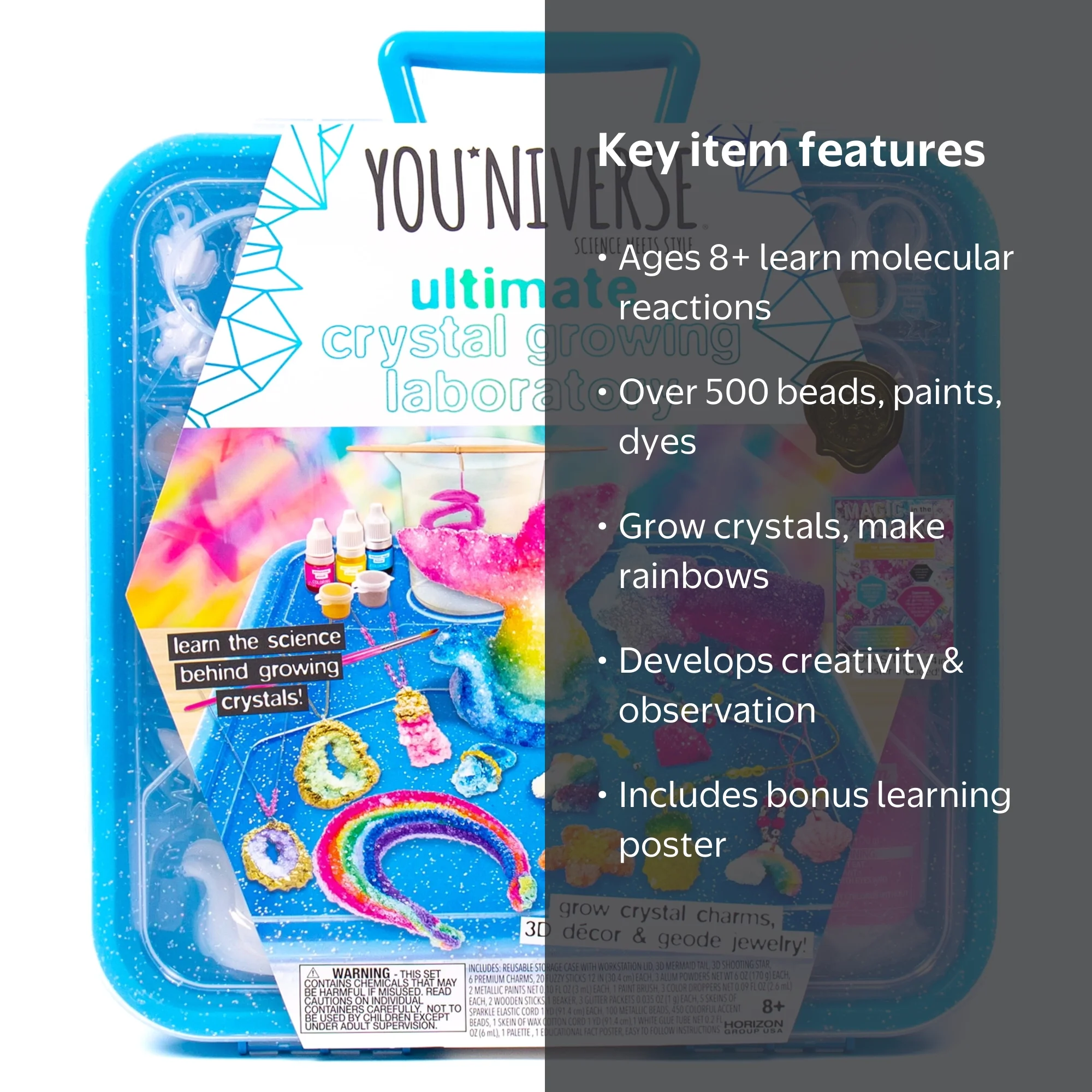 YOUniverse Ultimate Crystal Growing Lab, Kids Science Kit for Boys