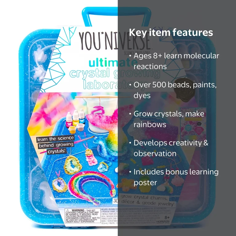 YOUniverse Ultimate Crystal Growing Lab, Kids Science Kit for Boys