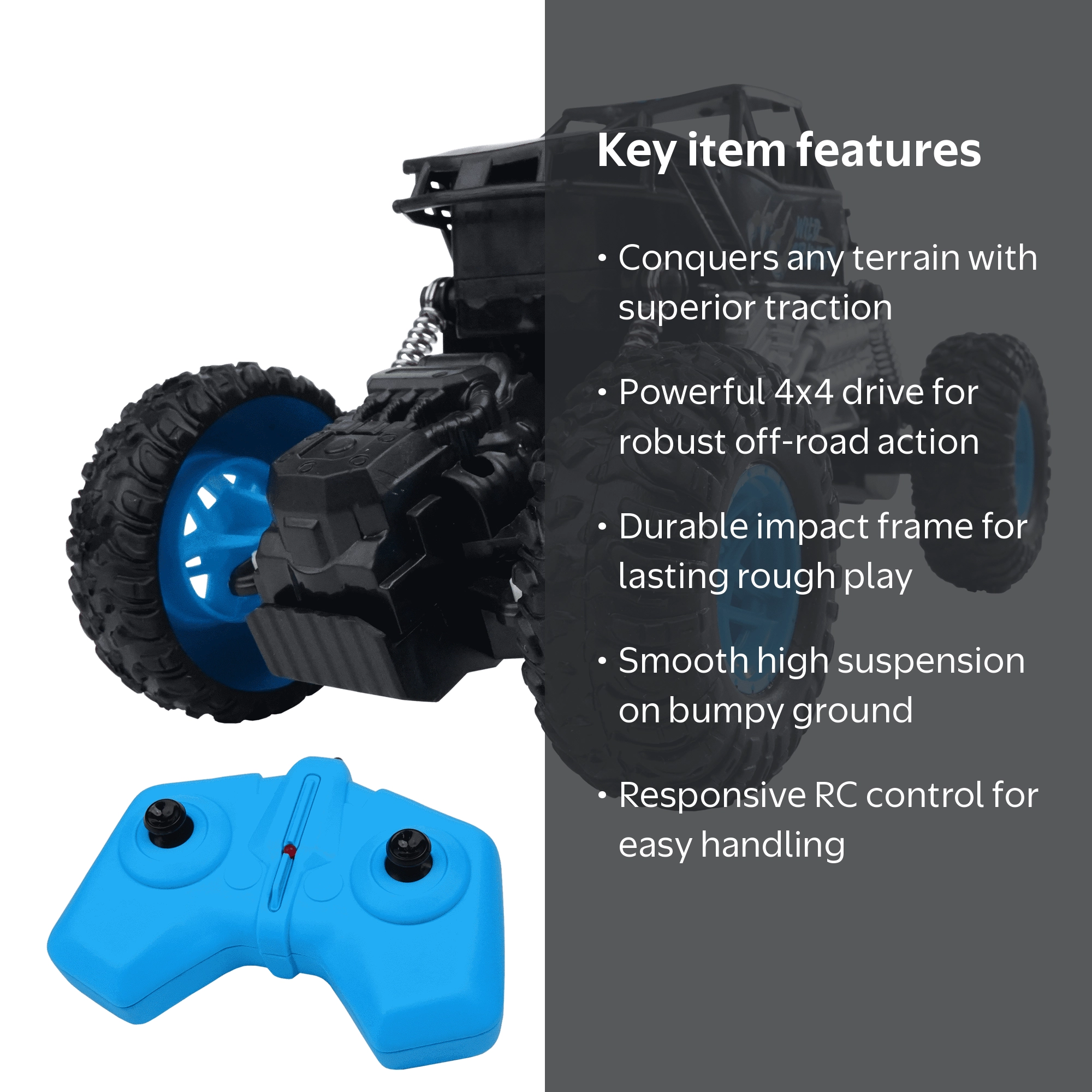 USA Toyz Wild Crawler RC Monster Truck, Off-Road 4x4 Rock Crawler