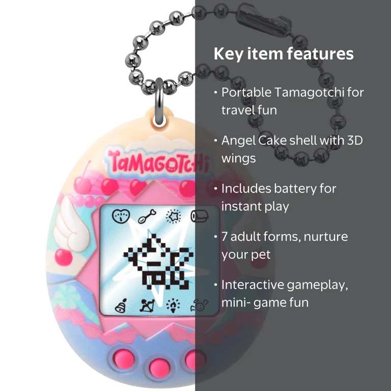 Tamagotchi, Digital Pet, Original Angel Cake, Chain for Portable