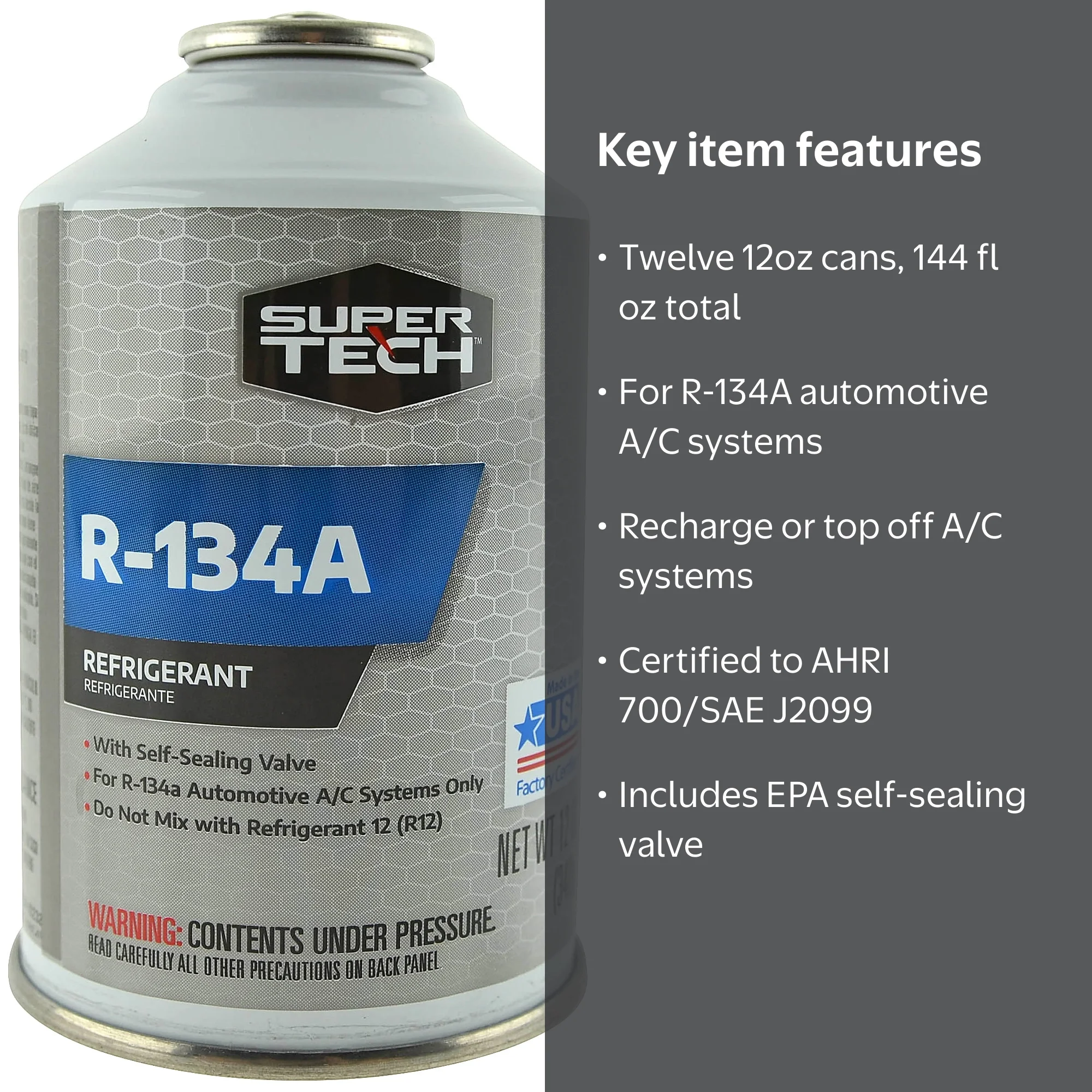 SuperTech 12oz R134a, 12 Pack - Walmart.com