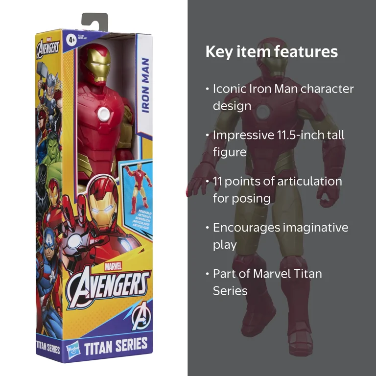Marvel Avengers Titan Series Iron Man 11.5” (29.2 CM) Action