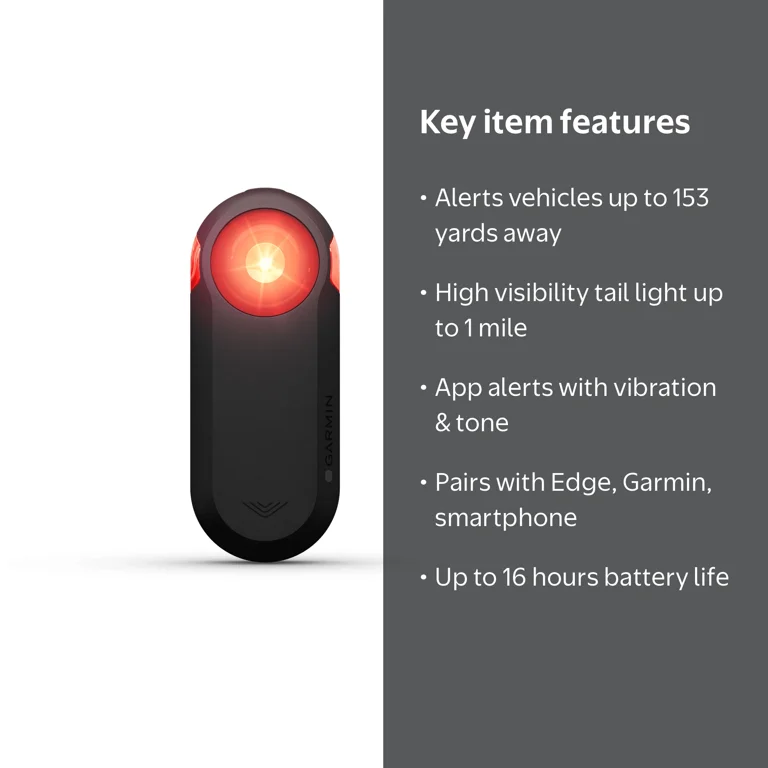 GARMIN, Rearview Radar with Tail Light, 153 yards daylight GARMIN, Rearview Radar with Tail Light, 153 yards daylight