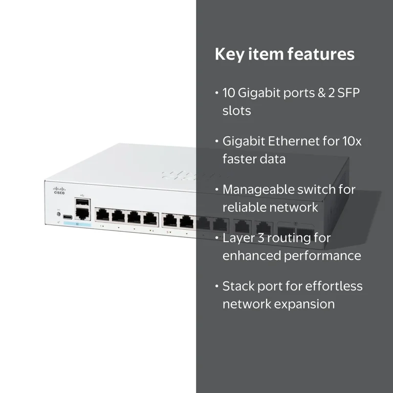 Cisco Catalyst C1300-8T-E-2G Ethernet Switch 10 Ports - Manageable