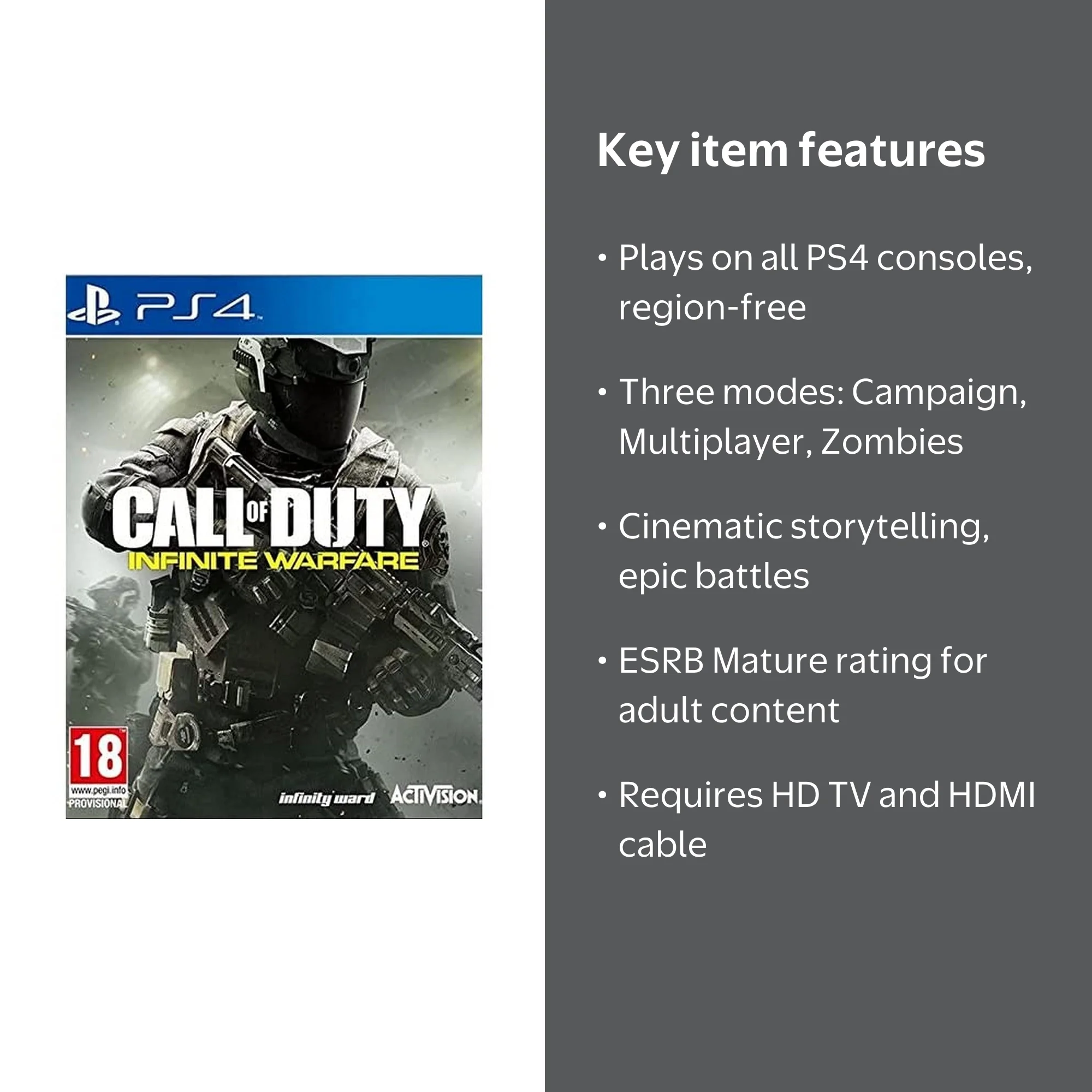 Activision, Call of Duty: Infinite Warfare, PS4, Region Free