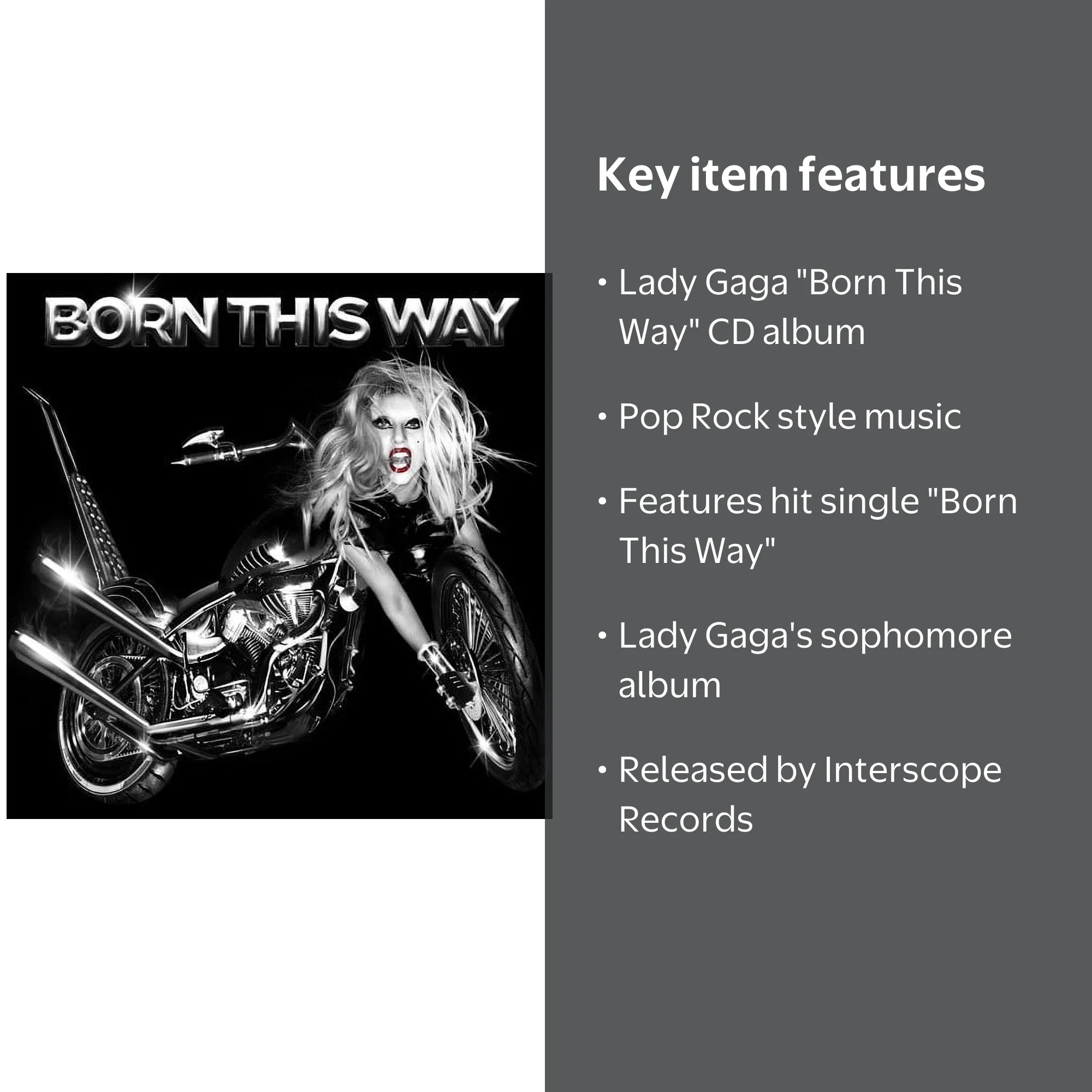 Interscope Records, CD, Lady Gaga Born This Way Music