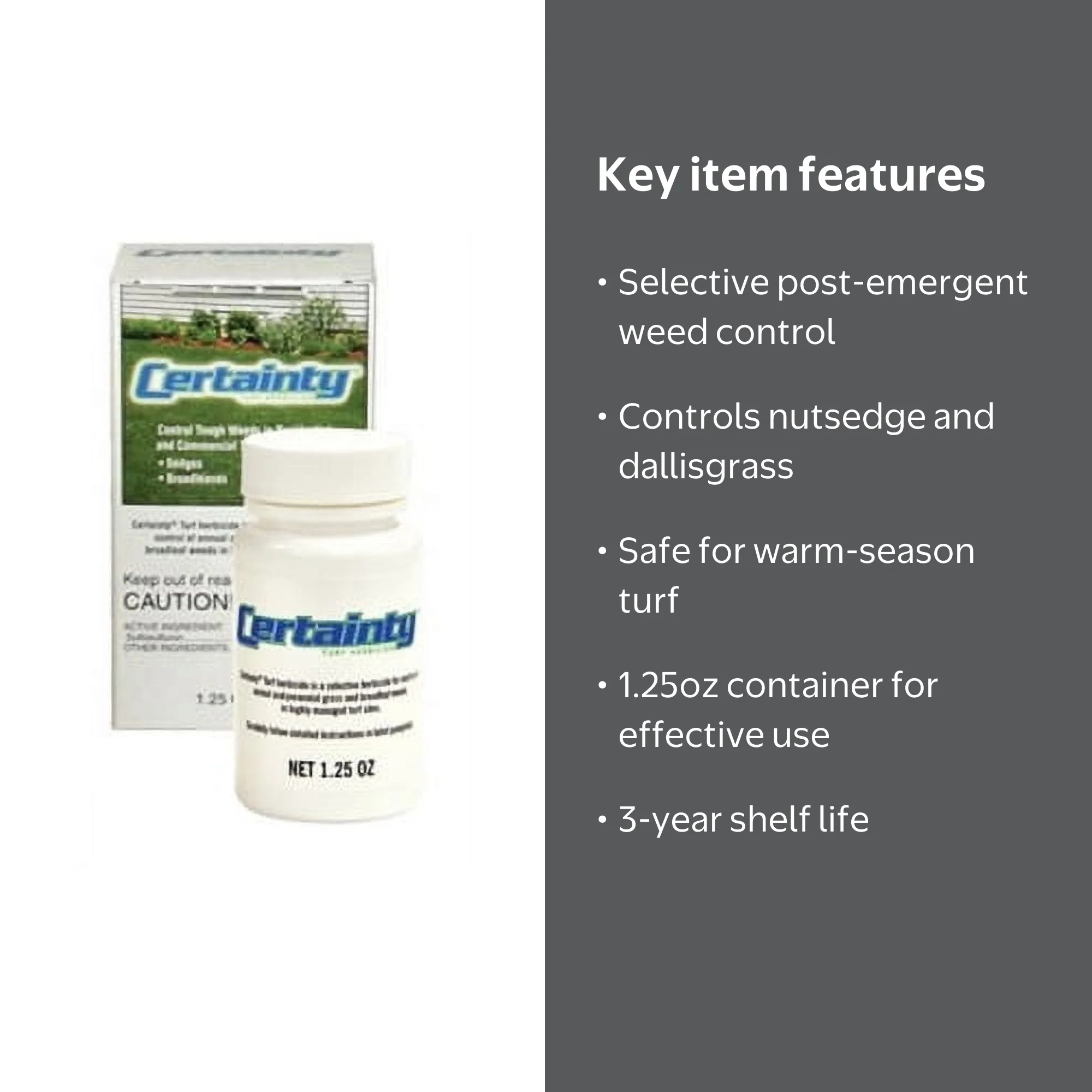 Certainty Turf Herbicide 1.25oz - Sulfosulfuron Nutsedge, Dallisgrass  Killer - Walmart.com