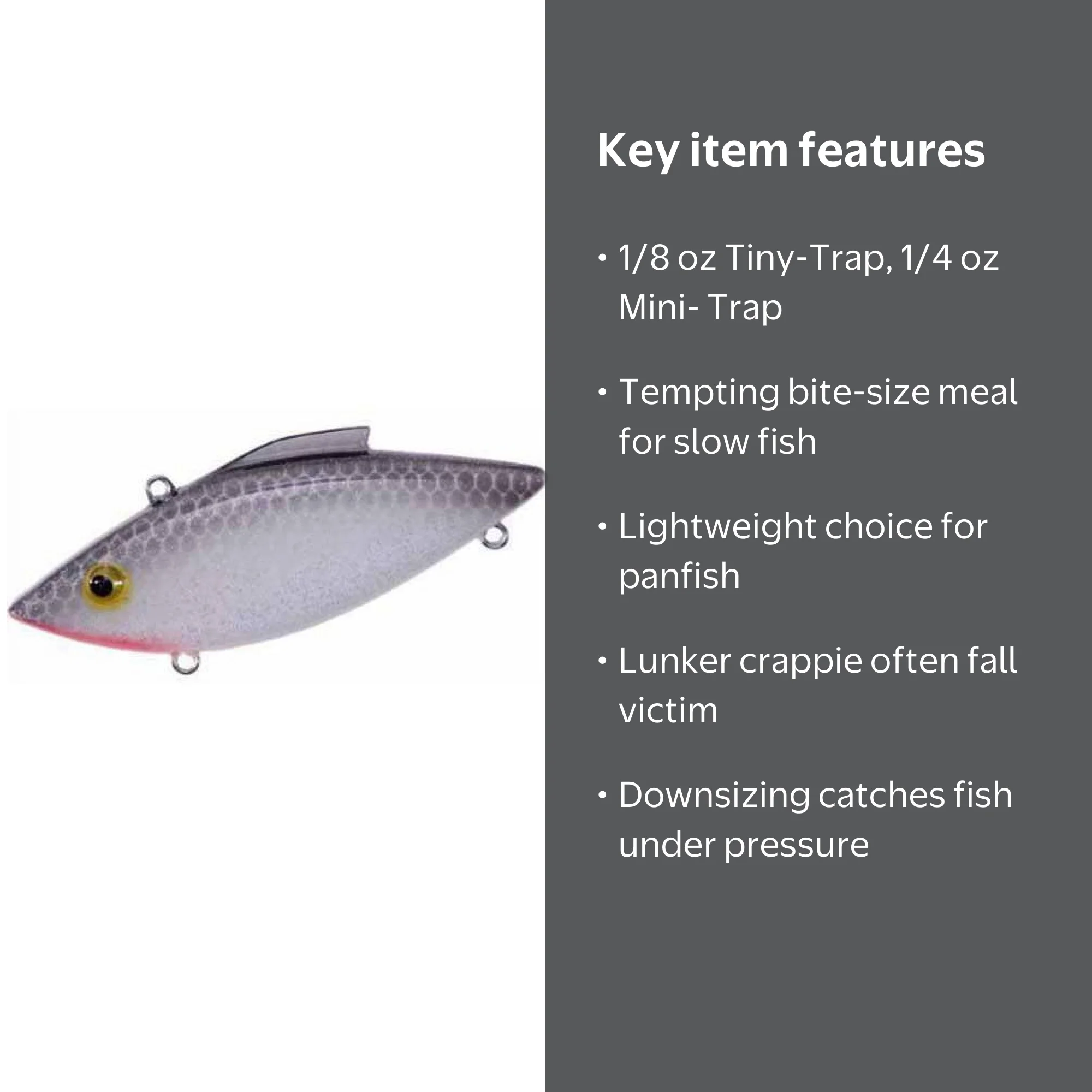 Rat-L-Trap Lures Tiny-Trap, 1/8 Oz.