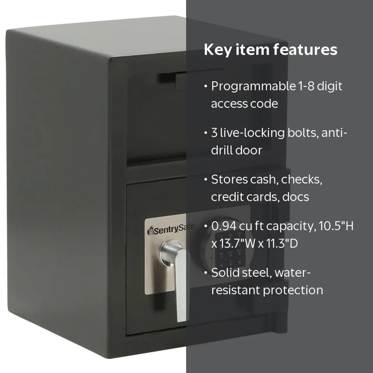 SentrySafe デポジット金庫 本体 Sentry Safe Large Digital Safety Deposit Box, 0.94 ft3, 14w x 15 3