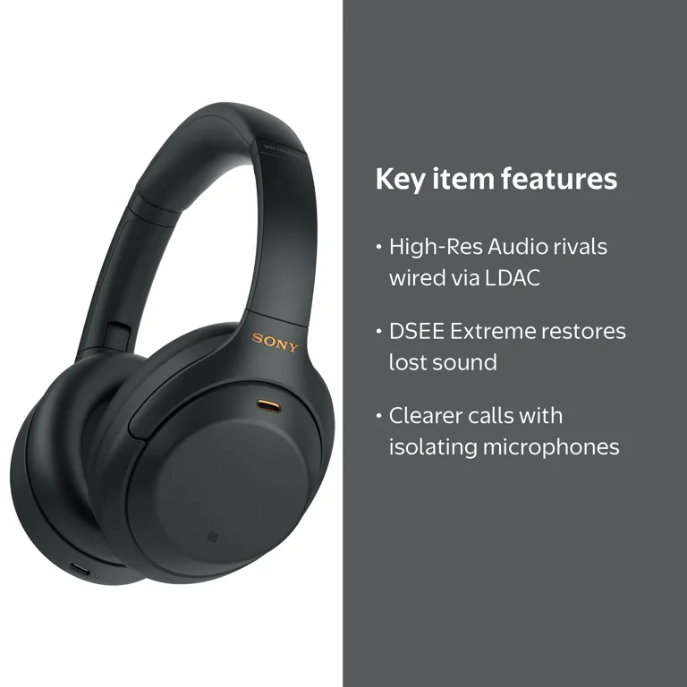 【本日発送新品未開封】SONYWH-1000XM4ワイヤレスヘッドフォンブラック Sony WH-1000XM4 Wireless Noise Canceling Headphones + Google