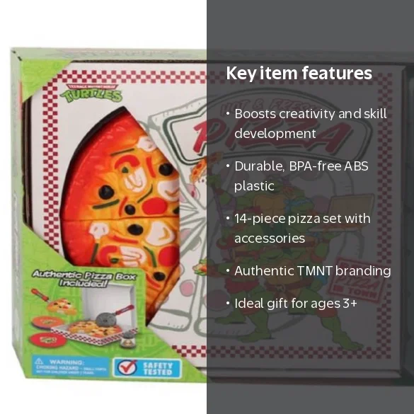 飯セット　アミューズメント TMNT Pizza Party Playset in Box, Ninja Turtles, Playset - Walmart.com