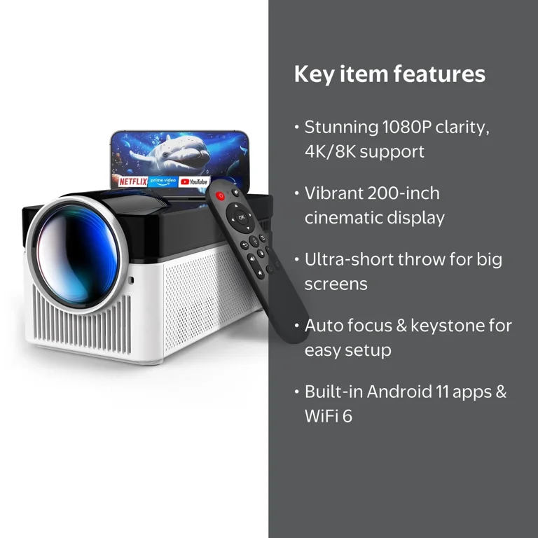 Magcubic HY450 4K Support Native 1080P Ultra Short Throw Projector