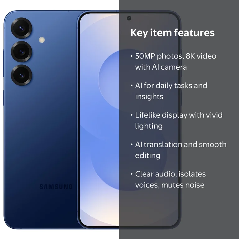 Samsung, Galaxy S25 Plus, 256GB, Navy, Unlocked Android Smartphone