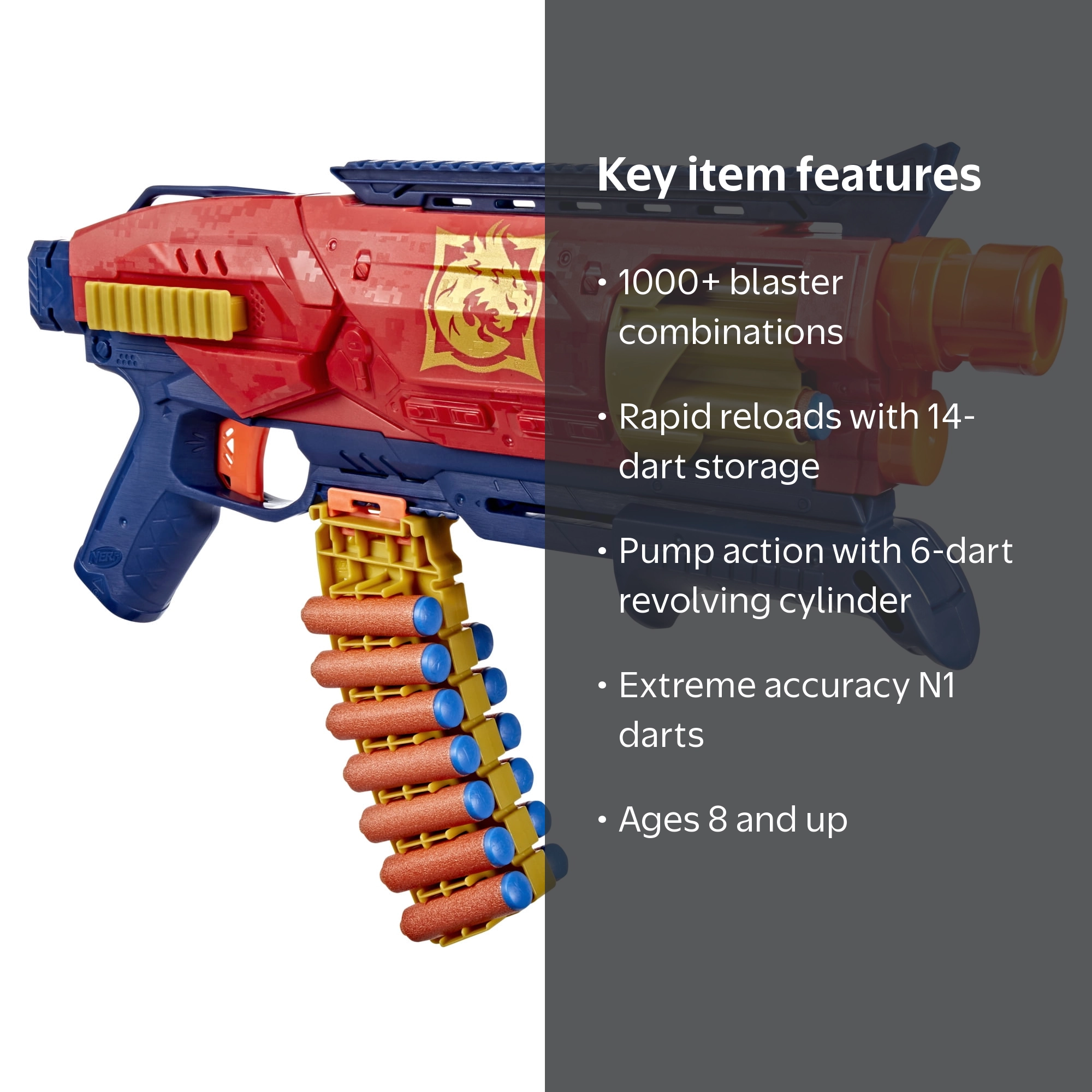Nerf Loadout Shadowspeed Recon Foam Dart Blaster and 14 N1 Darts