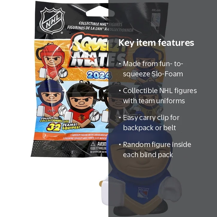 NHL Squeezy Mates 2024 Hockey Mystery Pack - Walmart.com