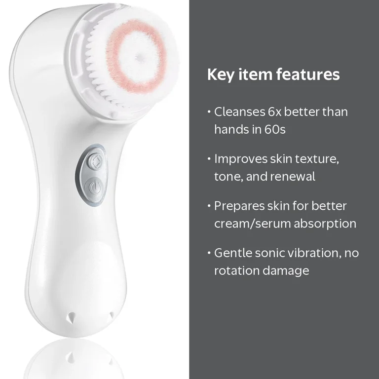 Clarisonic, Facial Cleansing Brush System, White, 1.1 oz - Walmart.com