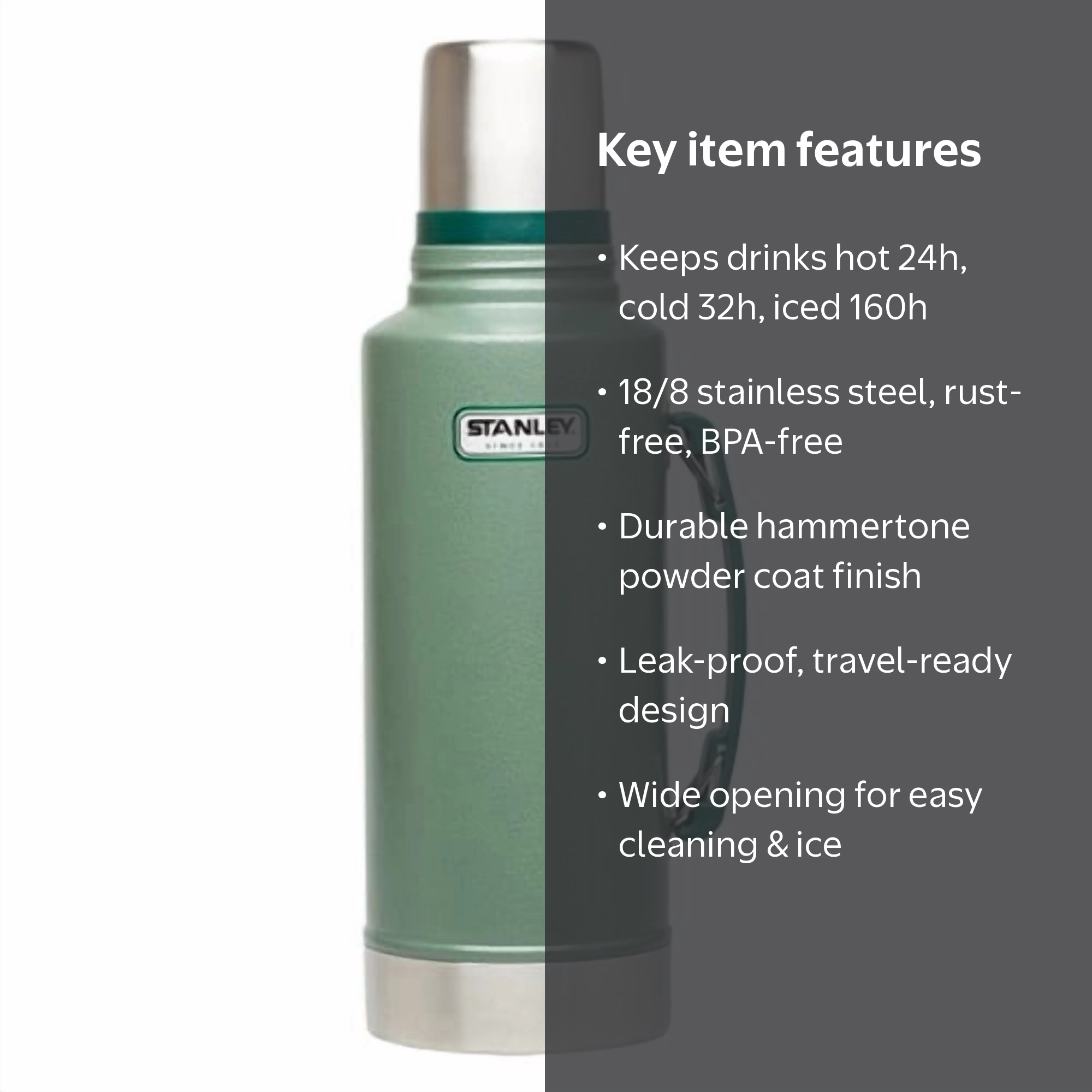 Stanley Classic Stainless Steel Insulated Vacuum Bottle - Walmart.com