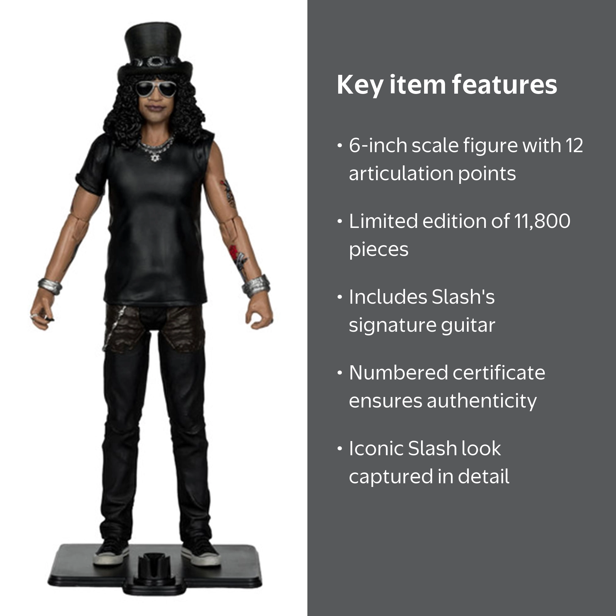 McFarlane Toys, Music Maniacs Rock, Slash, 6-inch Posed Figure