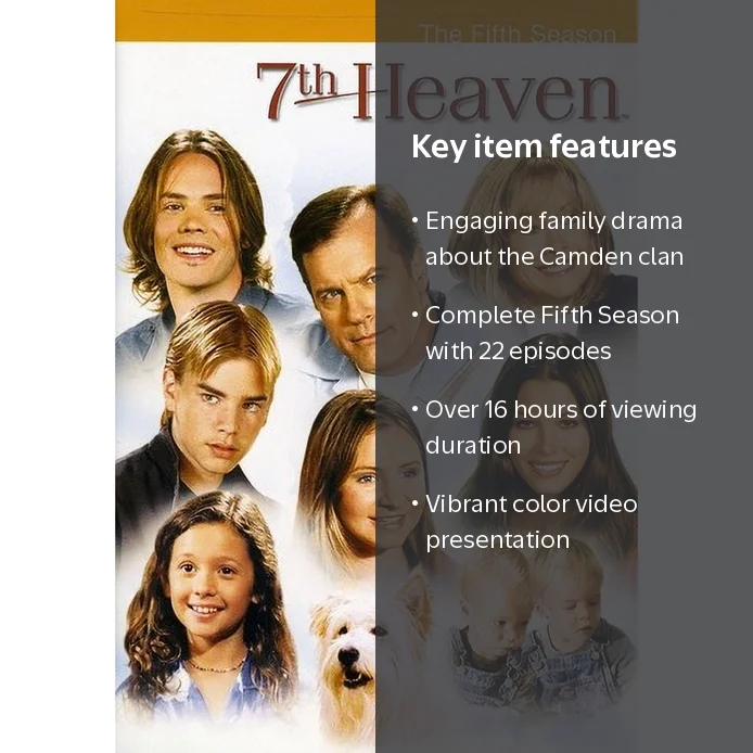 7th Heaven: The Complete Fifth Season, 6 DVD Set, 22 Episodes