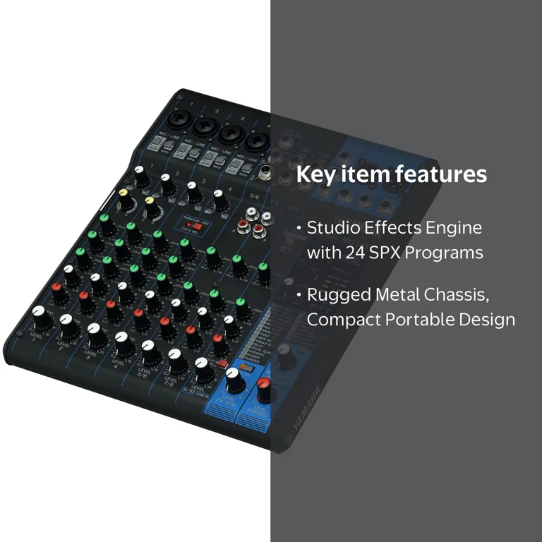 Yamaha, MG10XU 10-Channel Mixer, with Effects, USB, 4 Mic Pre's Yamaha, MG10XU 10-Channel Mixer, with Effects, USB, 4 Mic Pre's