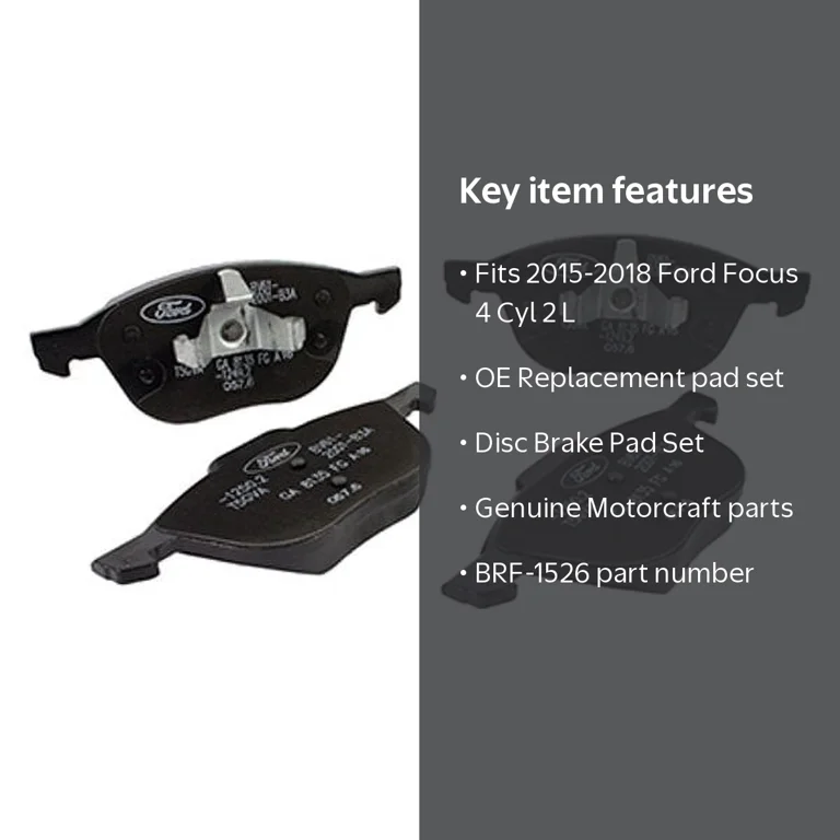 Motorcraft Disc Brake Pad Set BRF-1526 Fits select: 2015-2018 FORD