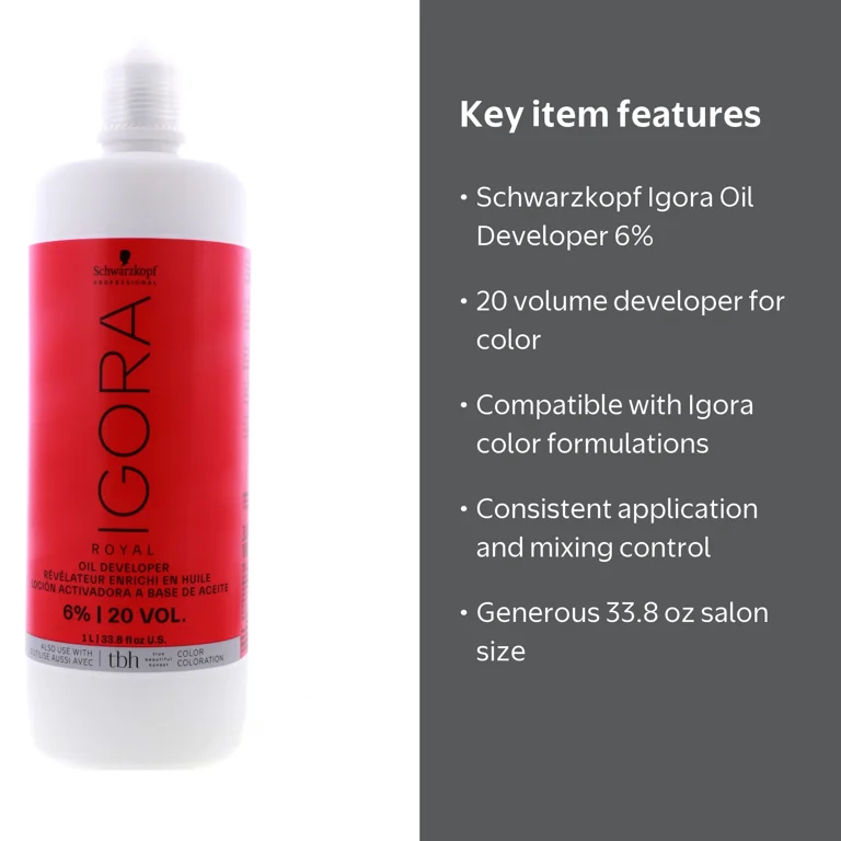 Schwarzkopf, Igora Royal Developer, 6% 20 Vol, 33 fl oz - Walmart.com
