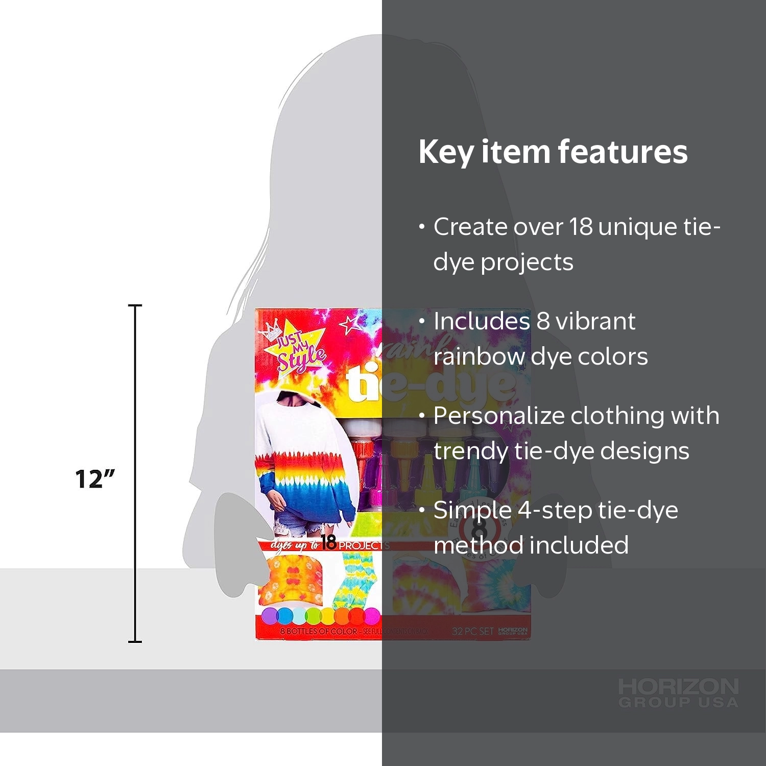 Just My Style Radical Rainbow Tie-Dye Kit by Horizon Group USA
