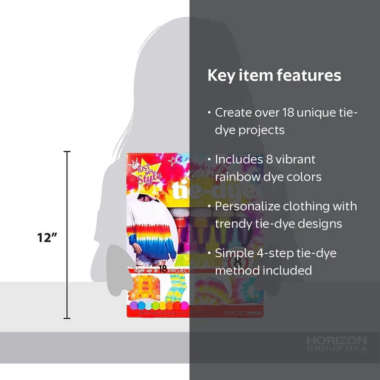 Just My Style Radical Rainbow Tie-Dye Kit by Horizon Group USA