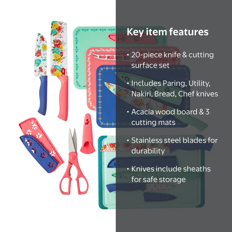 The Pioneer Woman Fancy Flourish 20-Piece Cutlery Set - Walmart.com