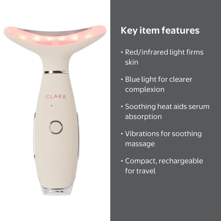 Clara Red Light Therapy Wand for Face and Neck, Collagen Booster