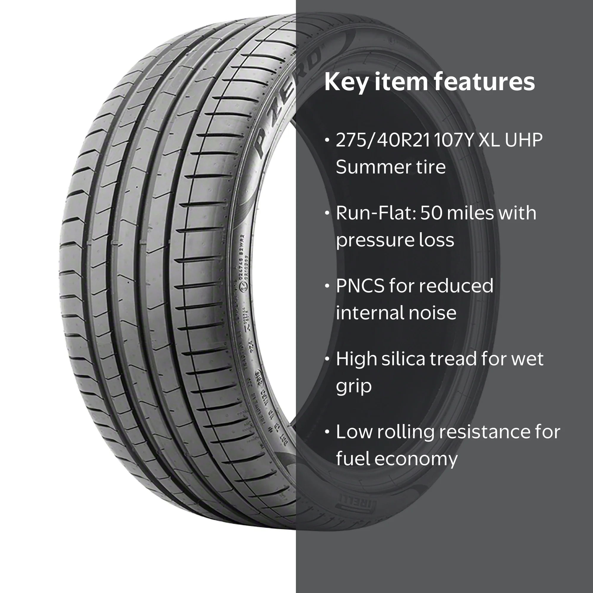 Pirelli P Zero 275/40-21 Ultra-High Performance Luxury Tire