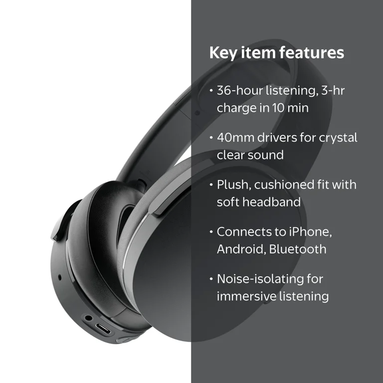 Skullcandy Hesh Evo True Black Bluetooth Wireless Over Ear