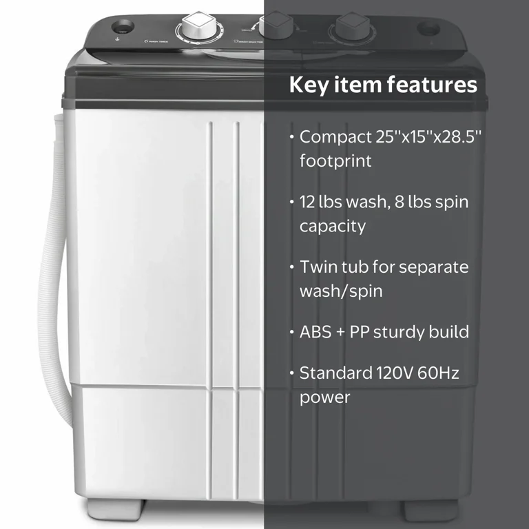 Gymax 20 lbs Capacity Washer Spinner Portable Washing Machine