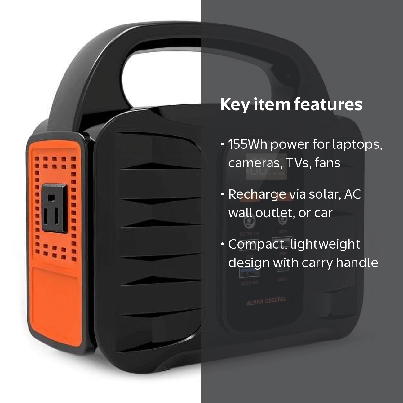 Alpha Digital T101 Portable Power Station, AC Generator, Solar