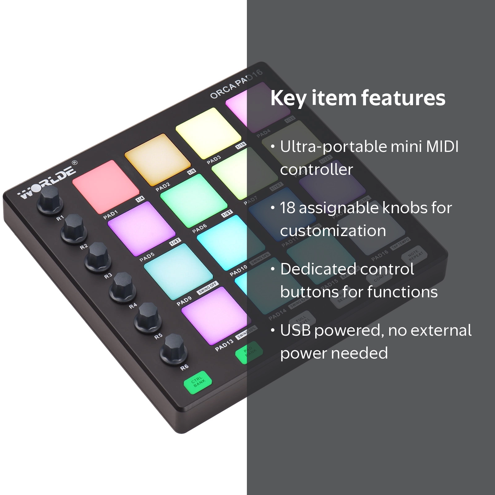 Aibecy Beat Maker MIDI Controller Machine, USB Pad, Black