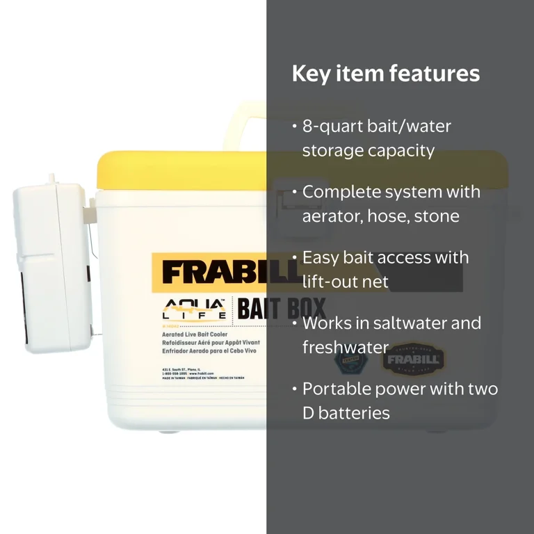 Frabill Aqua-Life Cooler Aeration Kit, 8 qt, D Batteries - Walmart.com