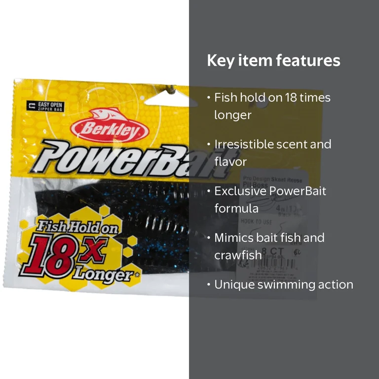 Berkley PowerBait Pit Boss Fishing Soft Bait - Walmart.com