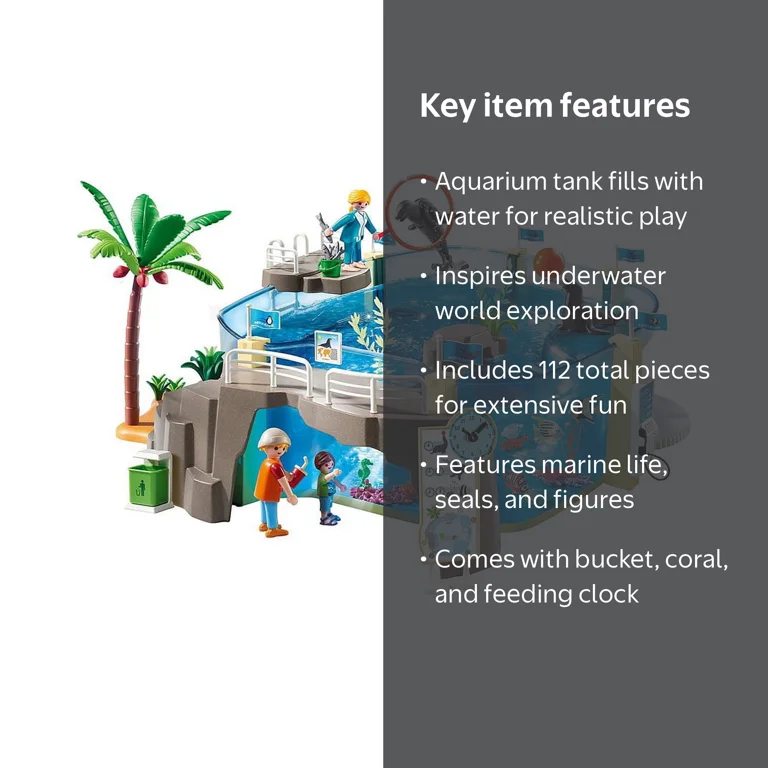 Playmobil 9060 Acuario Adventure Toy Set - Walmart.com