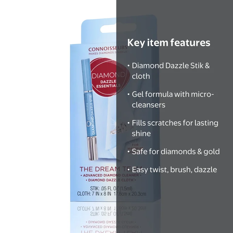 Connoisseurs Dream Team Diamond Cleaning Kit with Dazzle Stik and