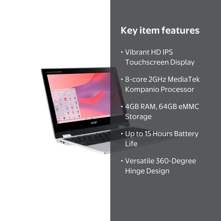 Acer Chromebook Spin 311 Convertible Touchscreen Laptop, 11.6” HD