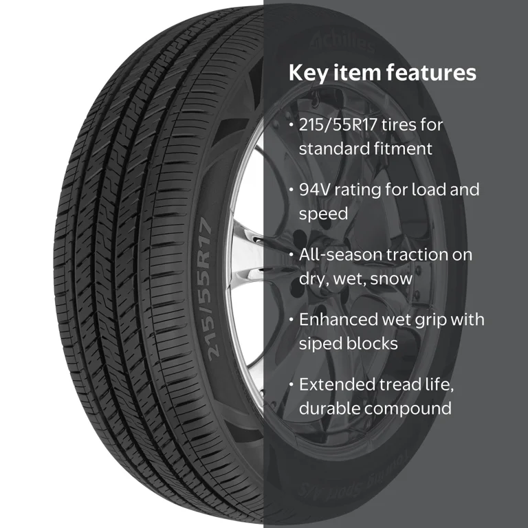 Achilles Touring Sport AS All Season Passenger Tire, 215/55R17 94V