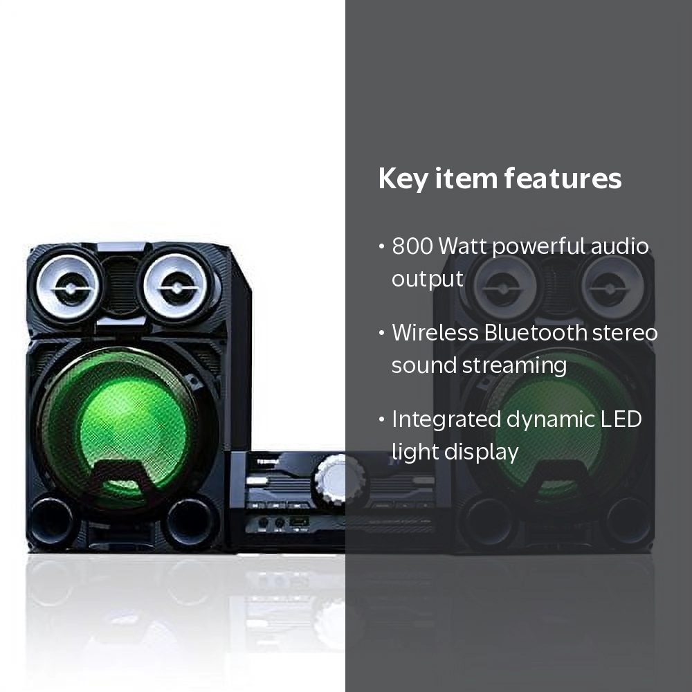 Toshiba TY-ASW8000 Bluetooth 800W Stereo Sound System: Wireless