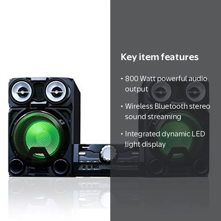 Toshiba TY-ASW8000 Bluetooth 800W Stereo Sound System: Wireless