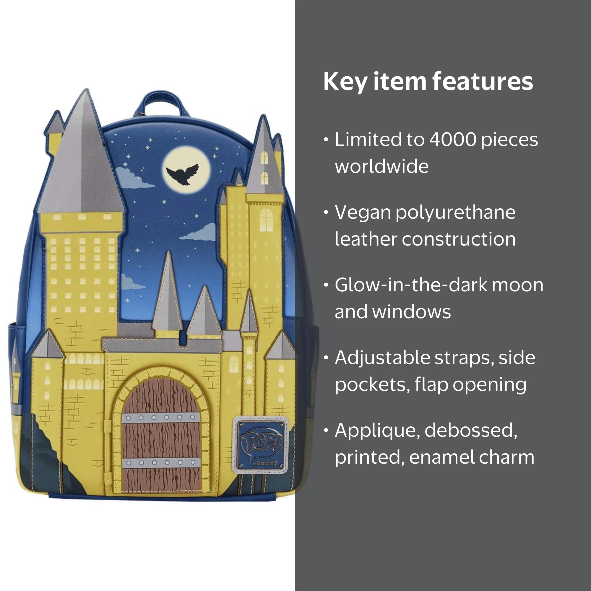 Funko Pop! Hogwarts Castle Mini Backpack NWT FUNKO POP! BY LOUNGEFLY Harry Potter Hedwig Cosplay Mini  main image 4