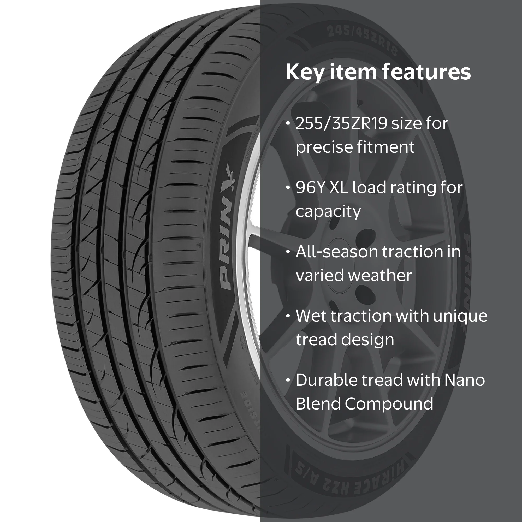 Prinx HiRACE HZ2 A S 255/35ZR19 96Y XL Passenger Tire All Season